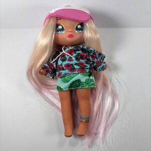 Na! Na! Na! Surprise‎ Doll Pink Visor Blonde Hair Floral Hoodie Skirt 7" 2020